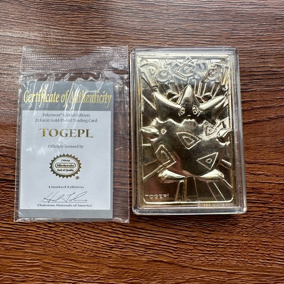 Other - 23 KT Gold Plated Pokémon card- Togepi
